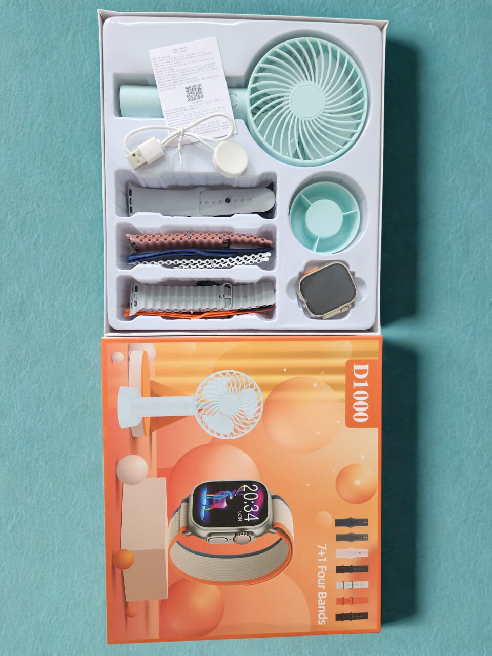 MONTRE CONNECTEE D1000+MINI VENTILATEUR