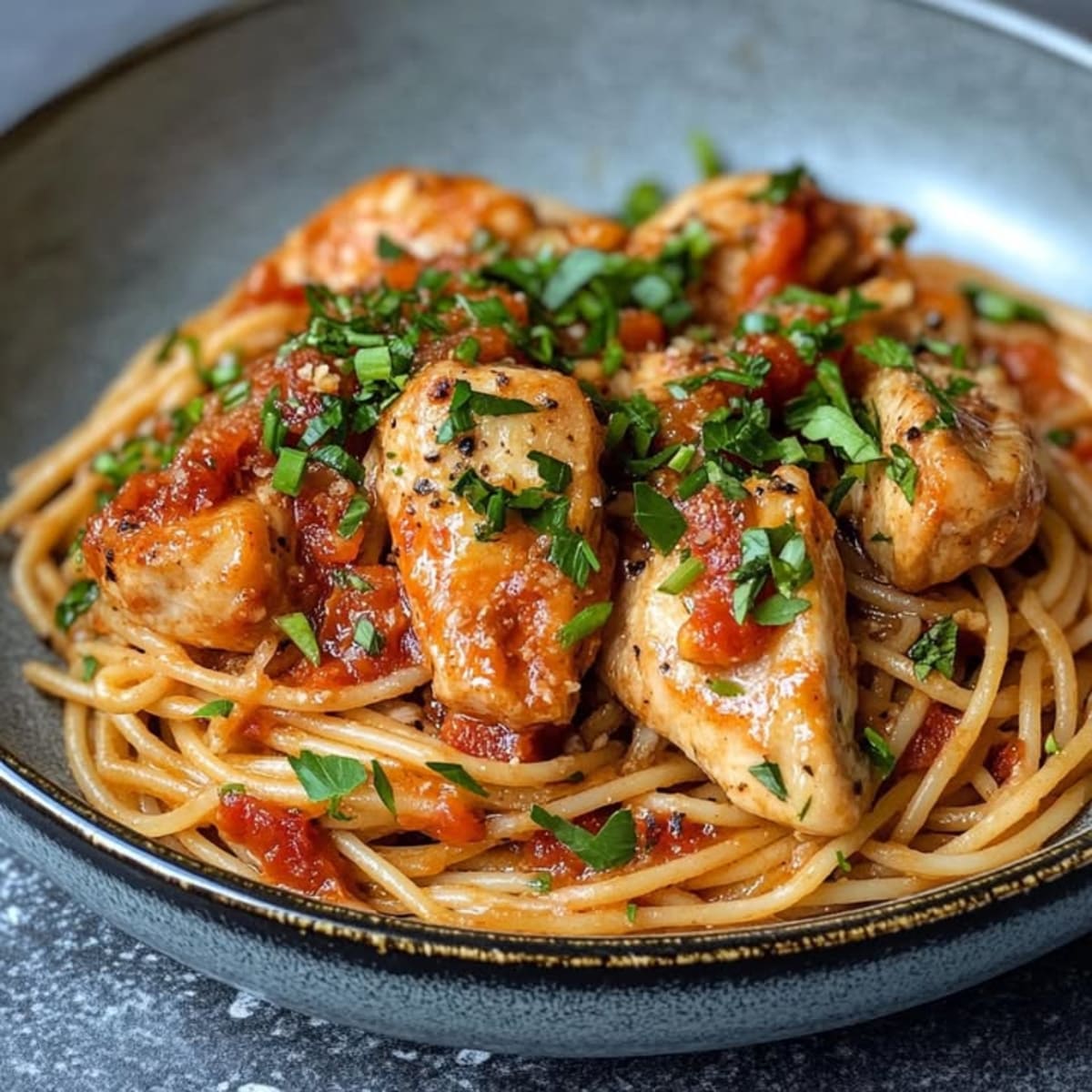 SPAGHETTI AU POULET